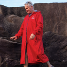 adults swim parka in red