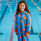 fun patterned swim parka for kids