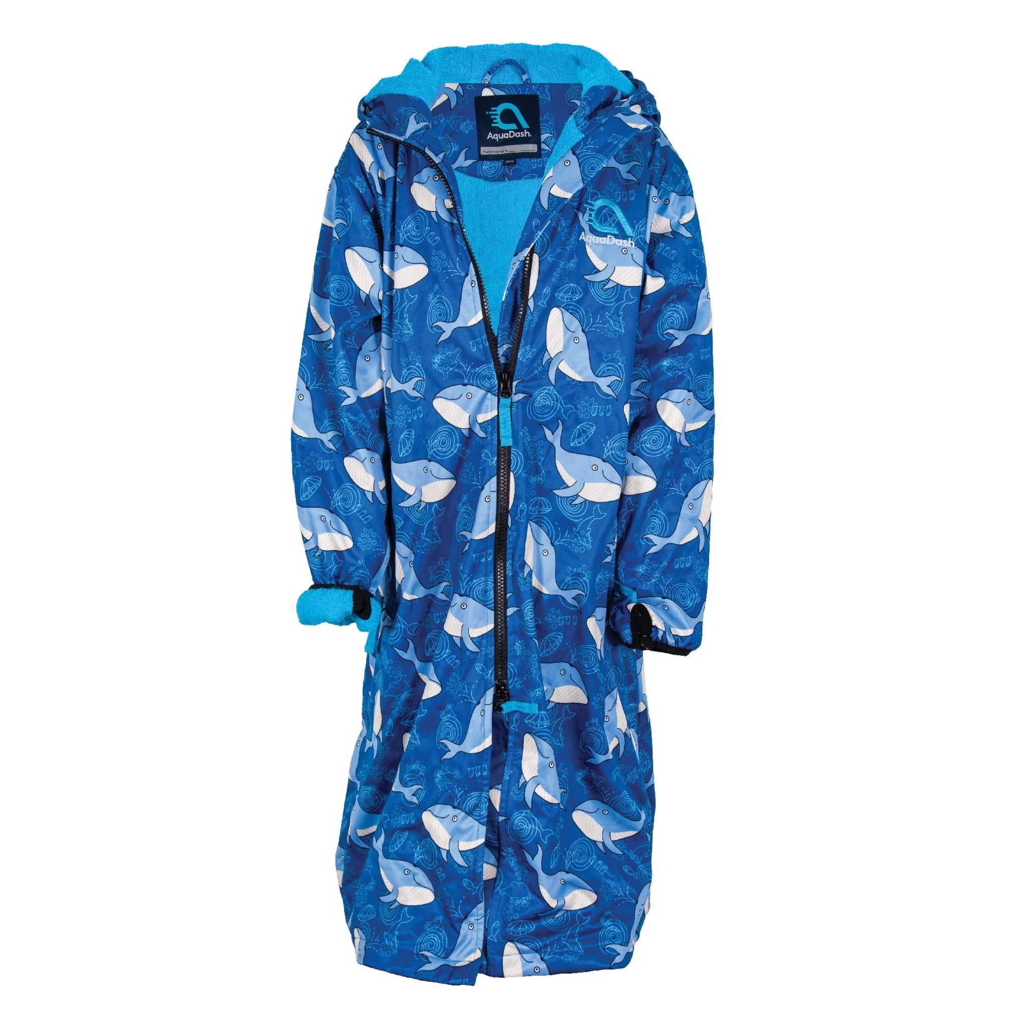 AquaDash swim parka with Whales