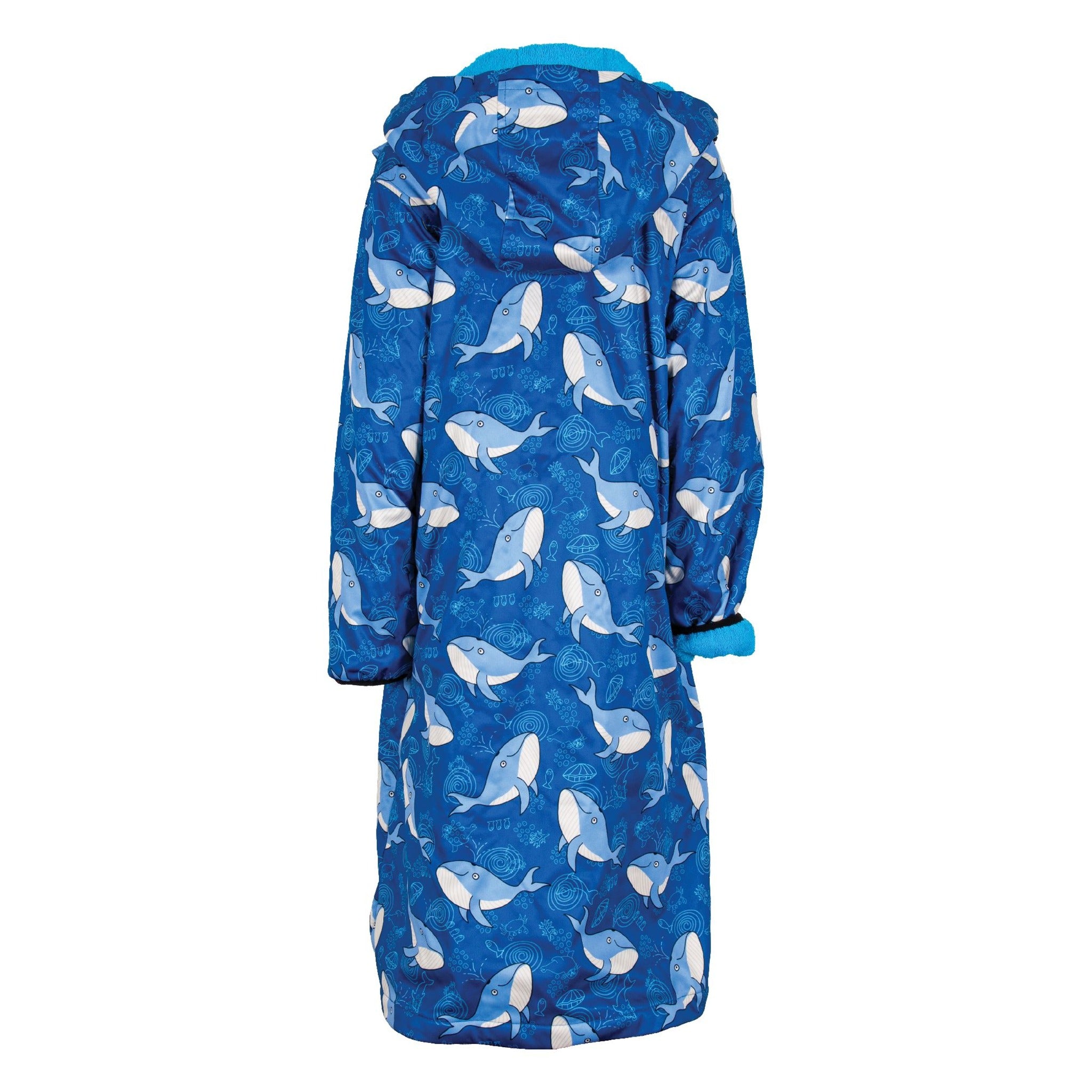 Swim Parka with Whales patterns for kids