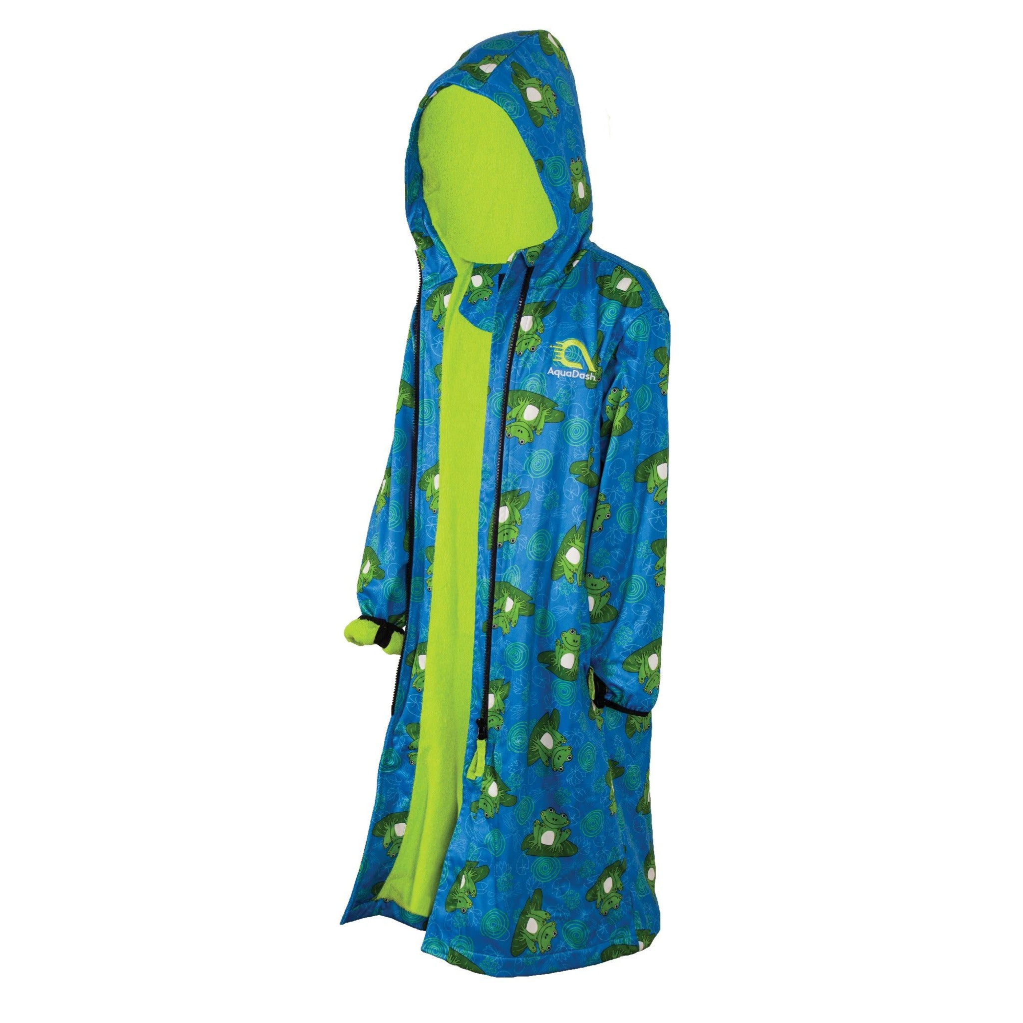 Swim parka with frogs pattern