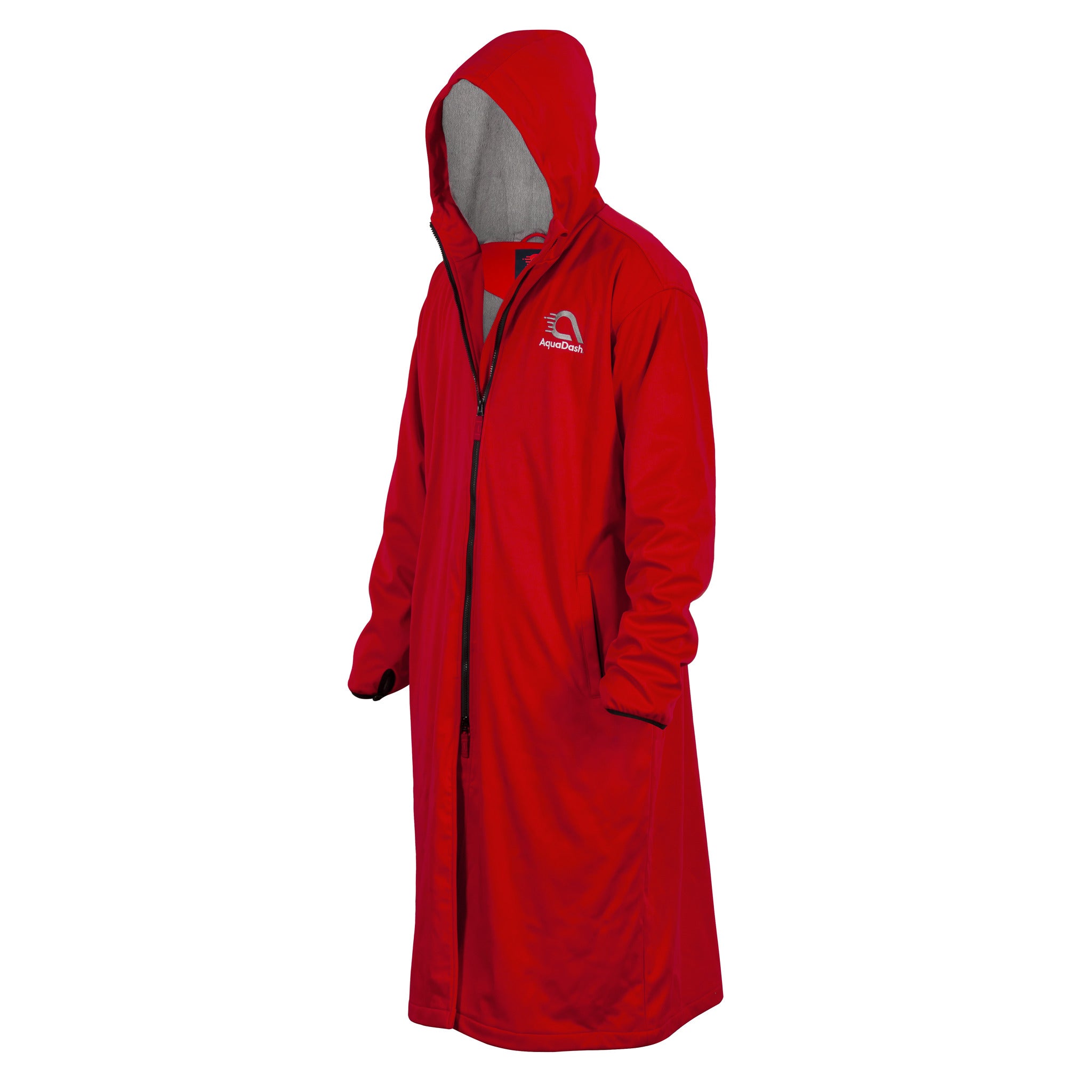 Long Red Swim Parka 